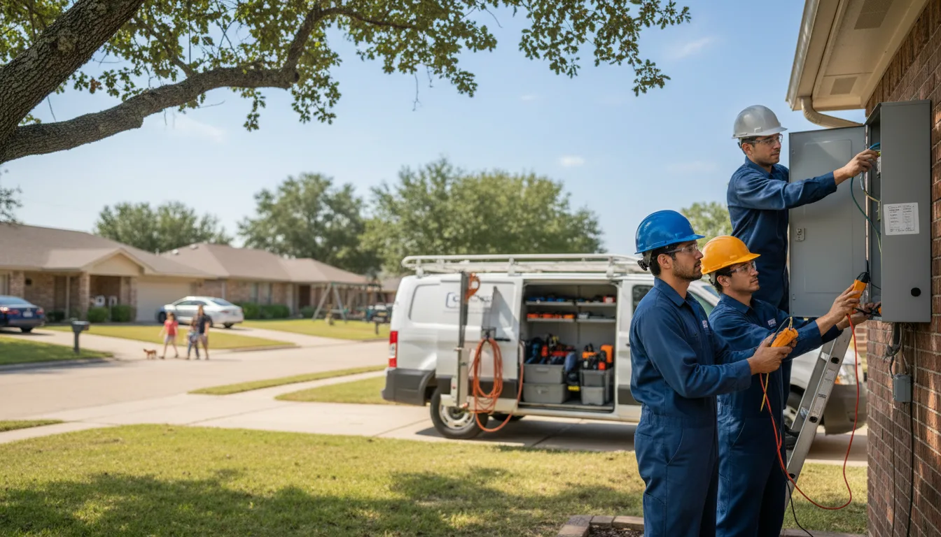 Certified electrician providing emergency electrical services in Tyler, TX